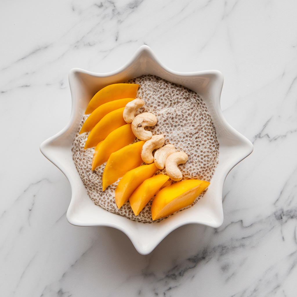Exotic Chia-Mango Cashew Delight: A Nutrient-Packed Healthy Dessert