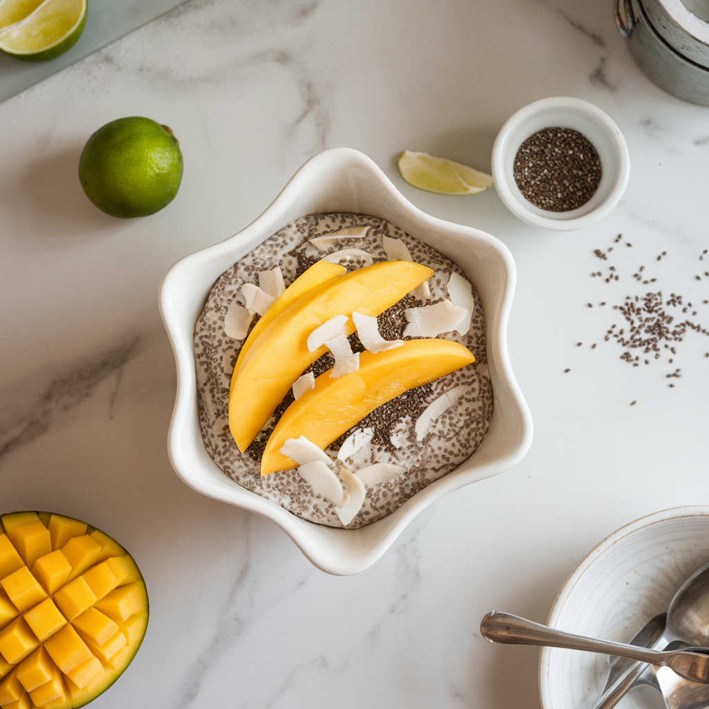 Exotic Chia Mango Coconut Trifle: A Tropical Health Delight
