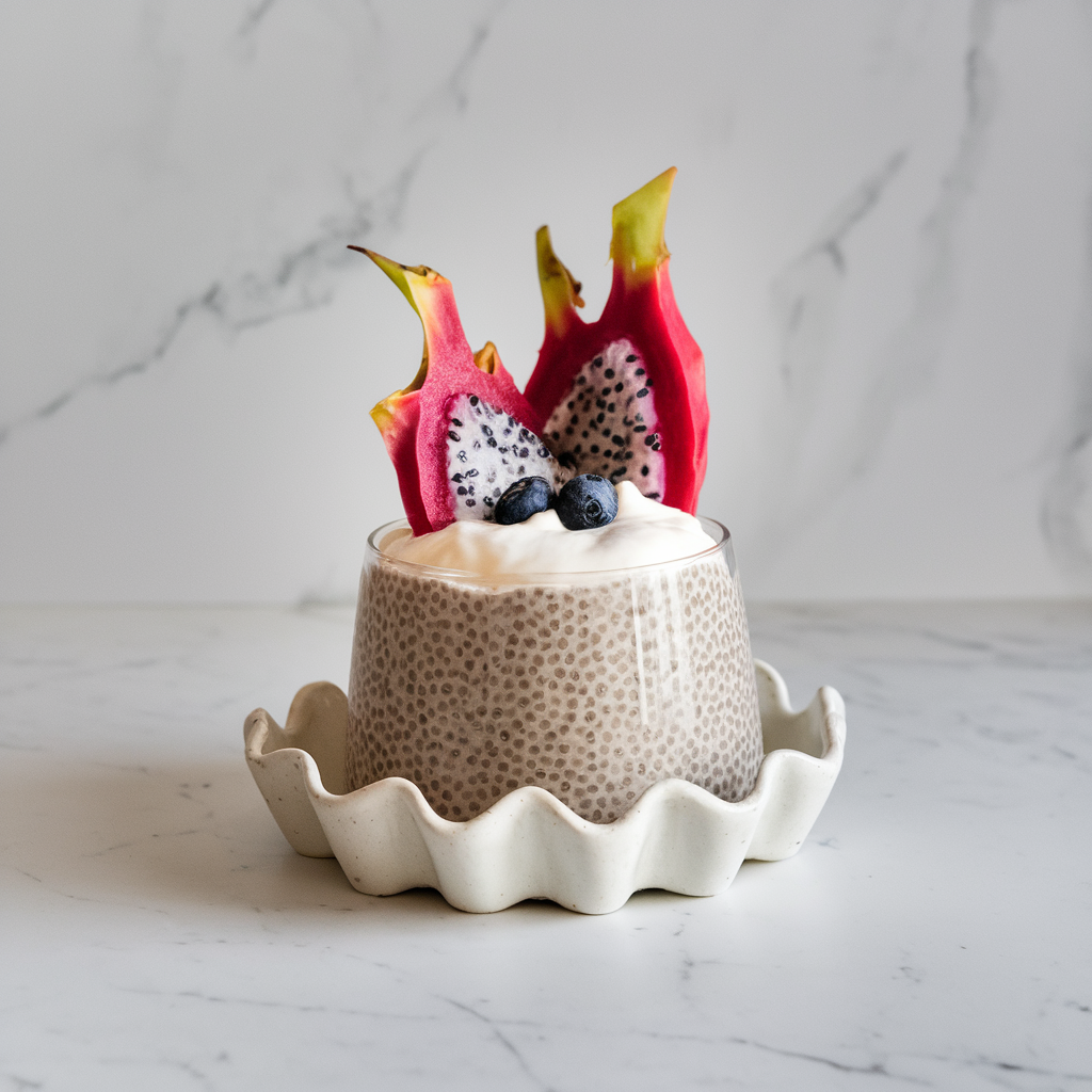 Exotic Dragon Fruit and Chia Pudding Parfait