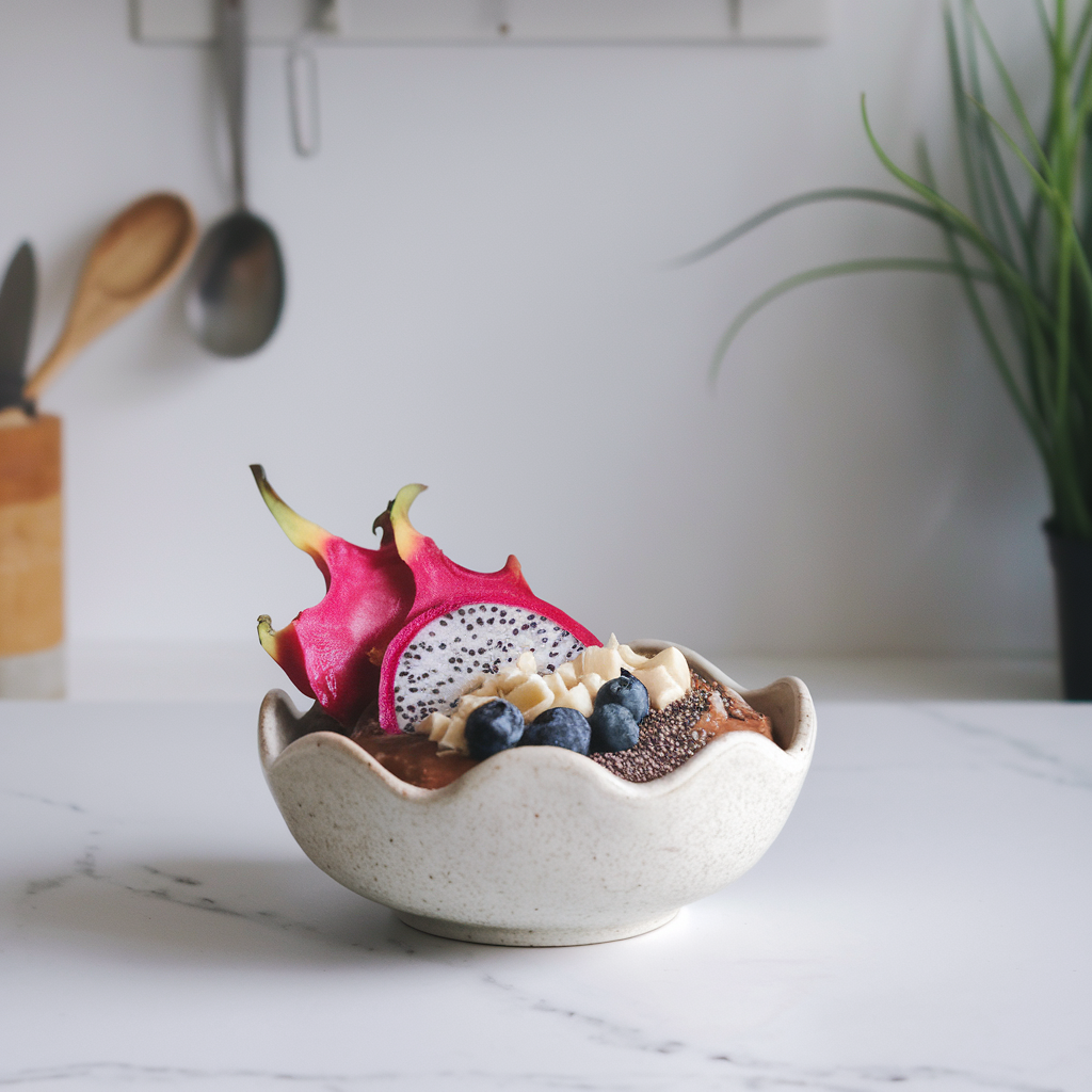 Exotic Dragon Fruit and Chia Cacao Bowl