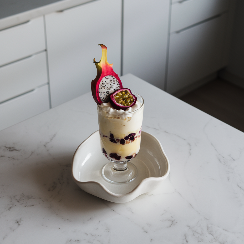 Exotic Dragon Fruit and Passion Seed Parfait - A Tropical Health Boost