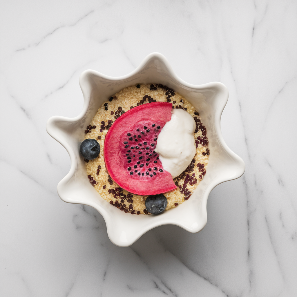 Exotic Dragonfruit & Quinoa Parfait with Coconut Cashew Cream