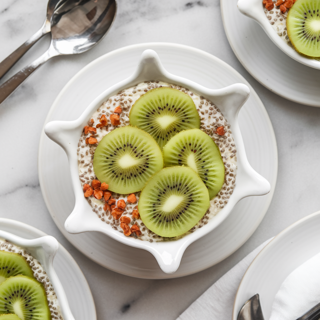 Exotic Green Tea Kiwi Chia Parfait Delight