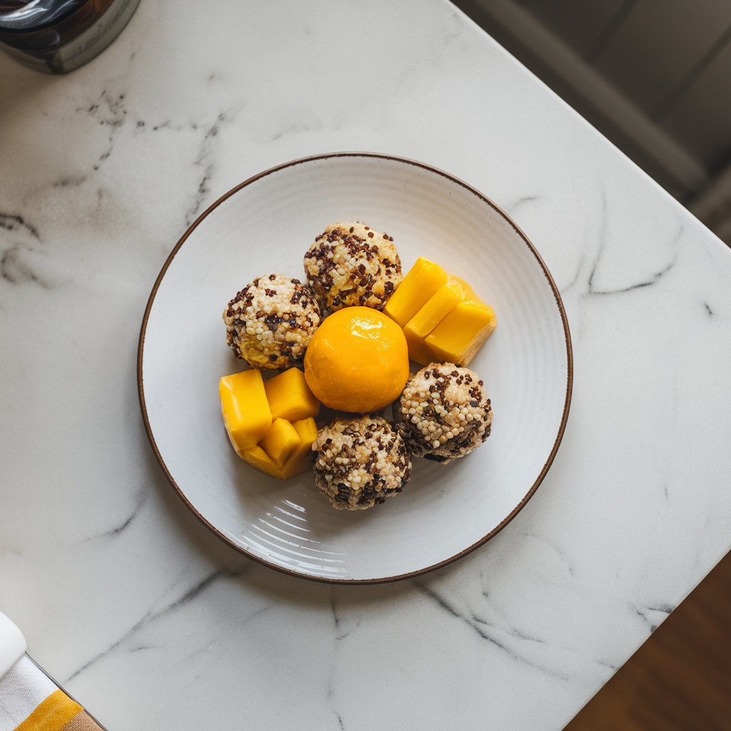 Exotic Quinoa & Mango Bliss Balls – A Guilt-Free Dessert Delight