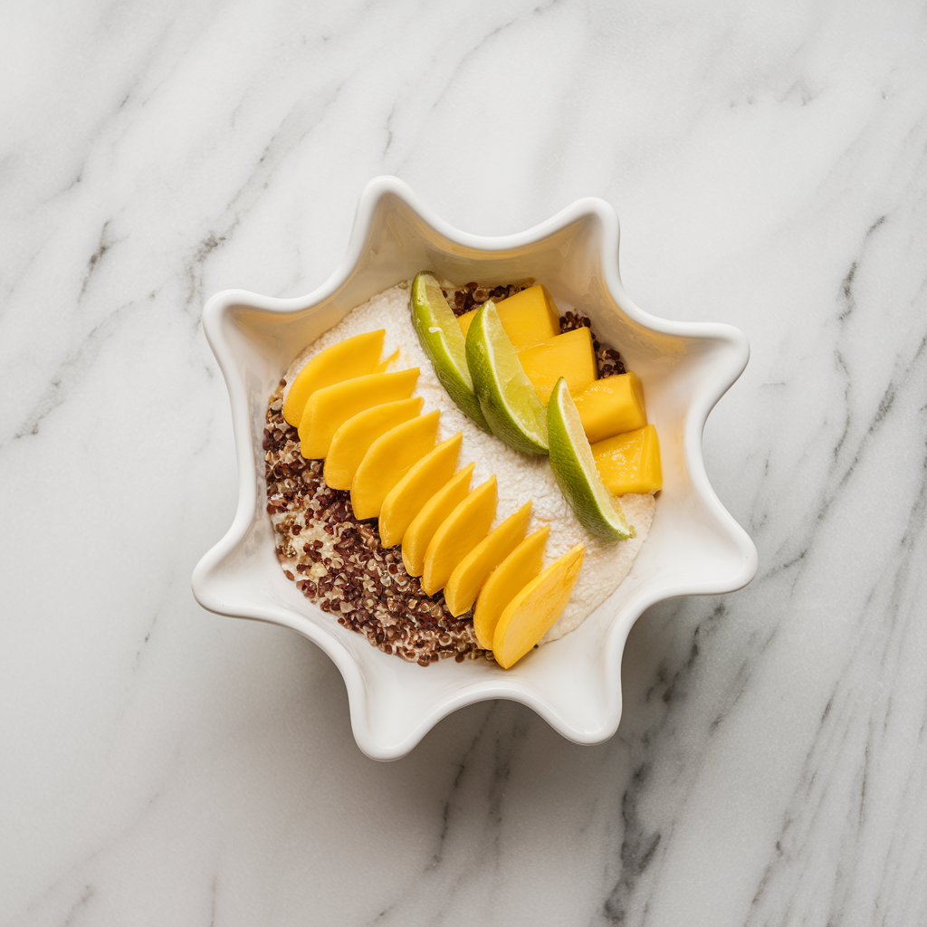 Exotic Quinoa Mango Parfait with Chili-Lime Drizzle