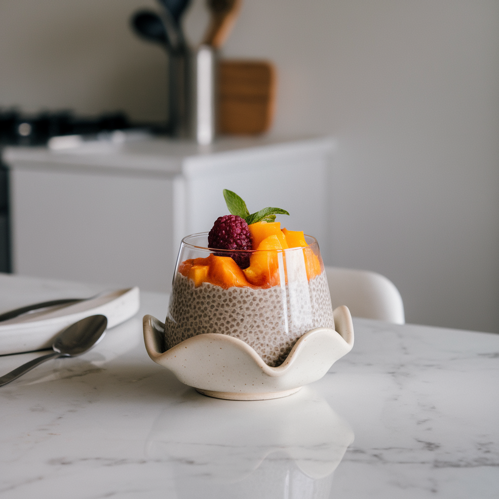 Exotic Spiced Chia & Quinoa Fruit Pudding