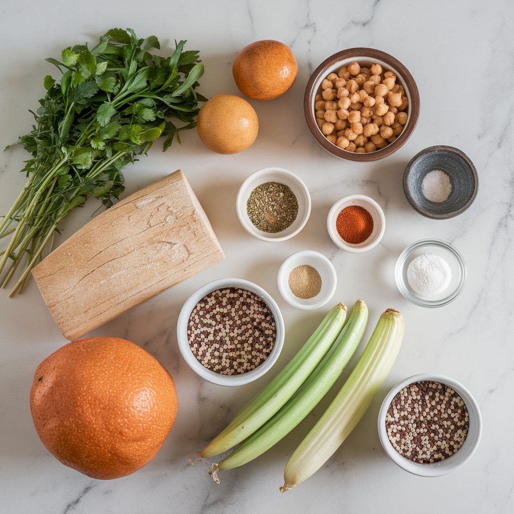 Ingredients for Exotic Spiced Chickpea and Quinoa Stir-Fry