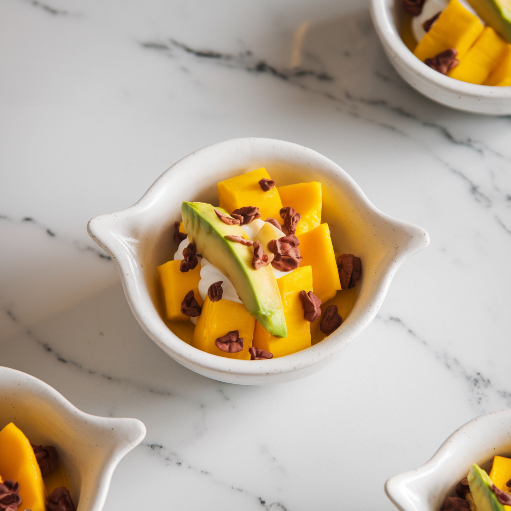 Exotic Spiced Mango & Avocado Dessert Cups