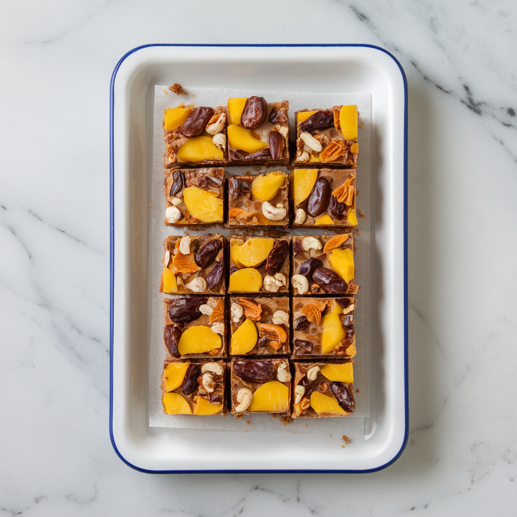 Exotic Spiced Mango Cashew Bliss Bars