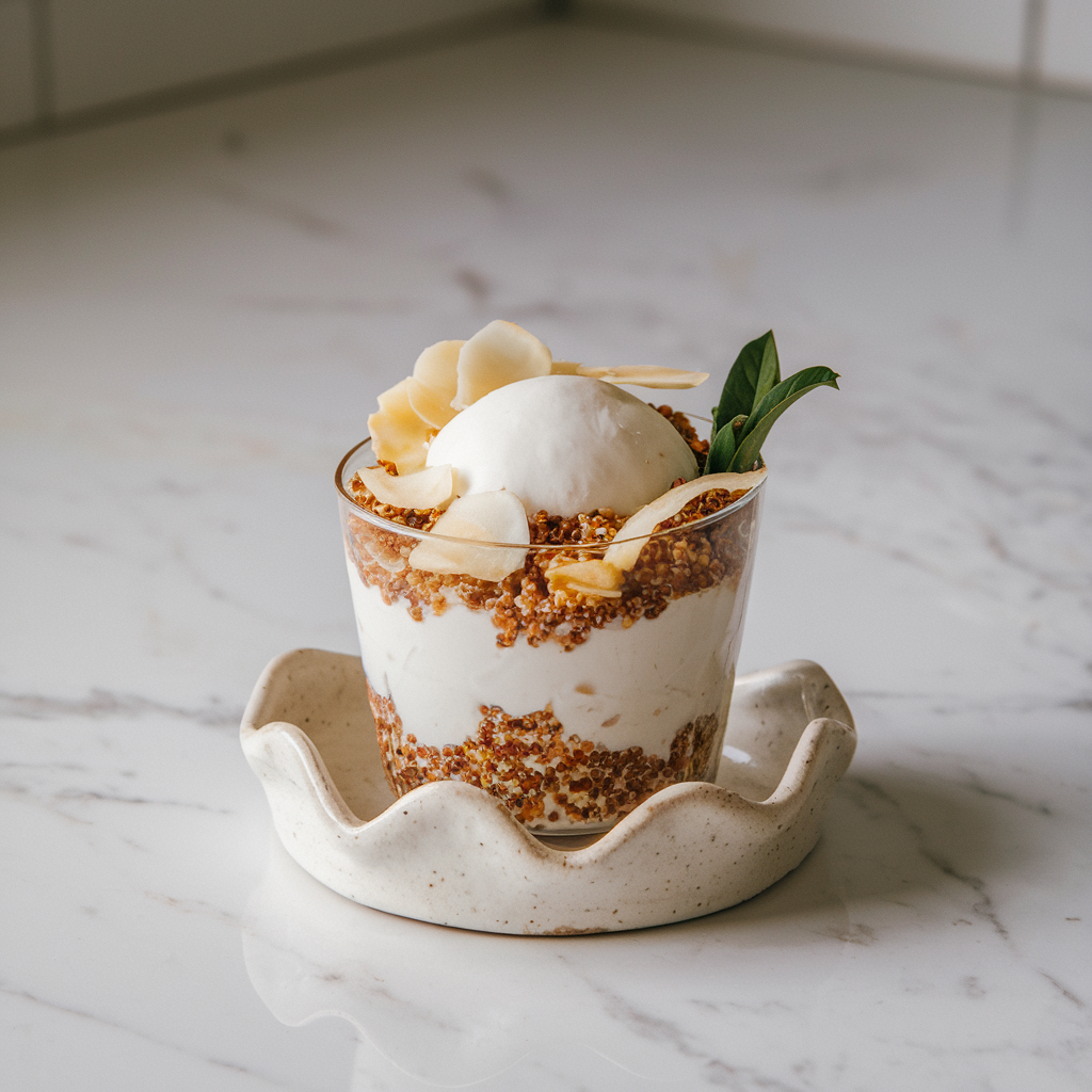 Exotic Spiced Quinoa and Coconut Dessert Parfait