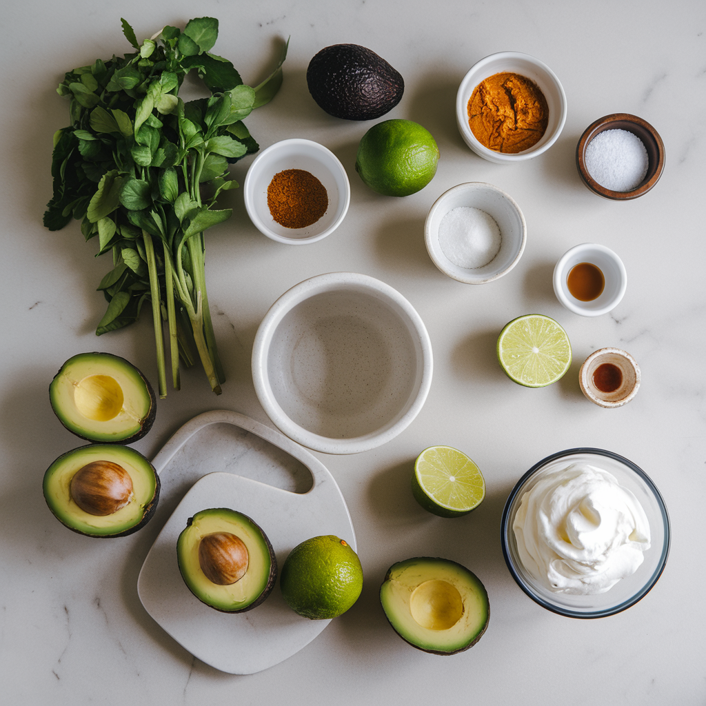 Ingredients for Exotic Tamarind and Avocado Mousse Parfaits