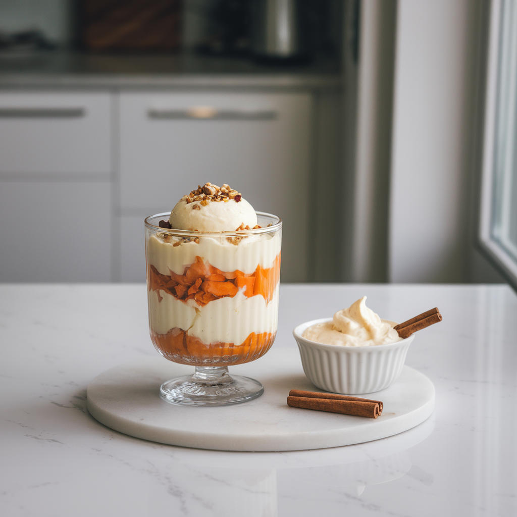 Ginger Turmeric Carrot Cake Parfaits with Cashew Cream