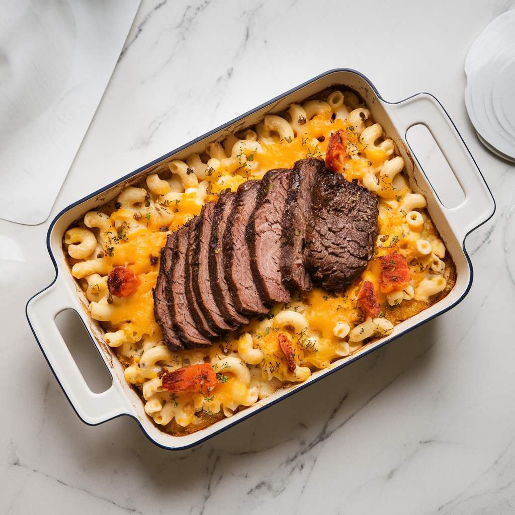 Gooey Beef Brisket & Gouda Chipotle Mac 'n' Cheese Bake