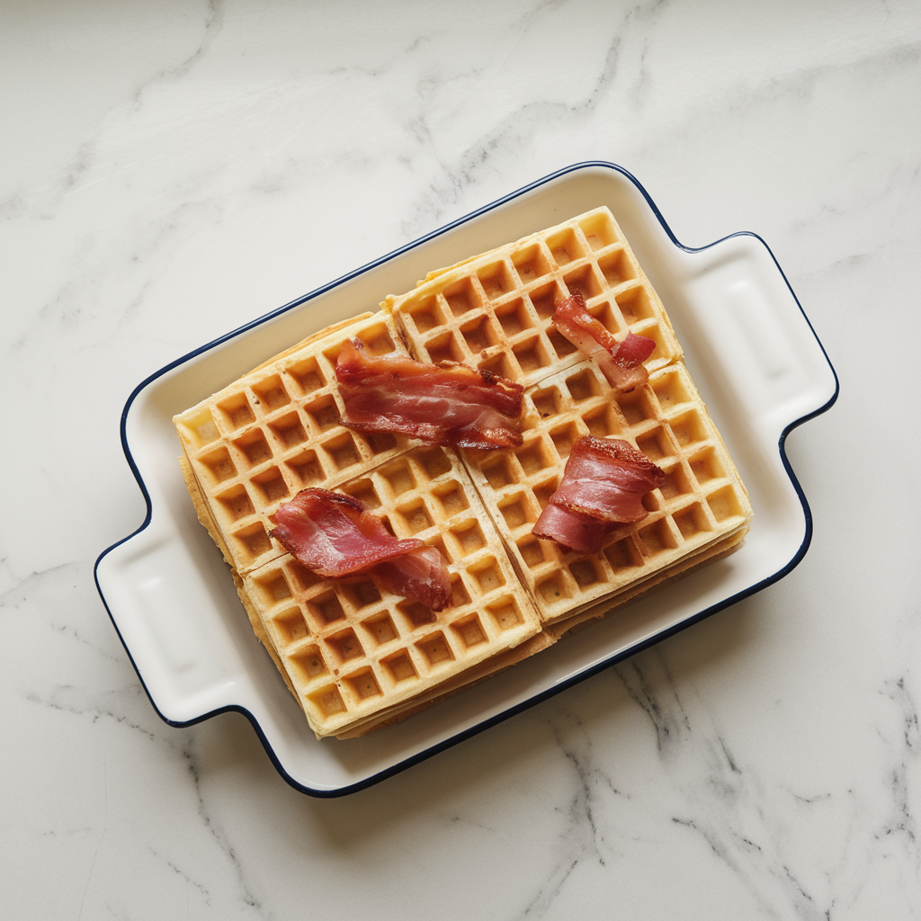 Maple Bacon Breakfast Waffle Casserole