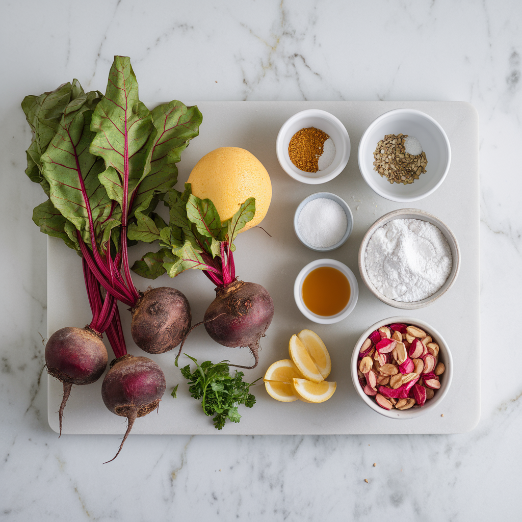 Ingredients for Nutty Beetroot Bliss Bars: A Healthy Dessert Innovation