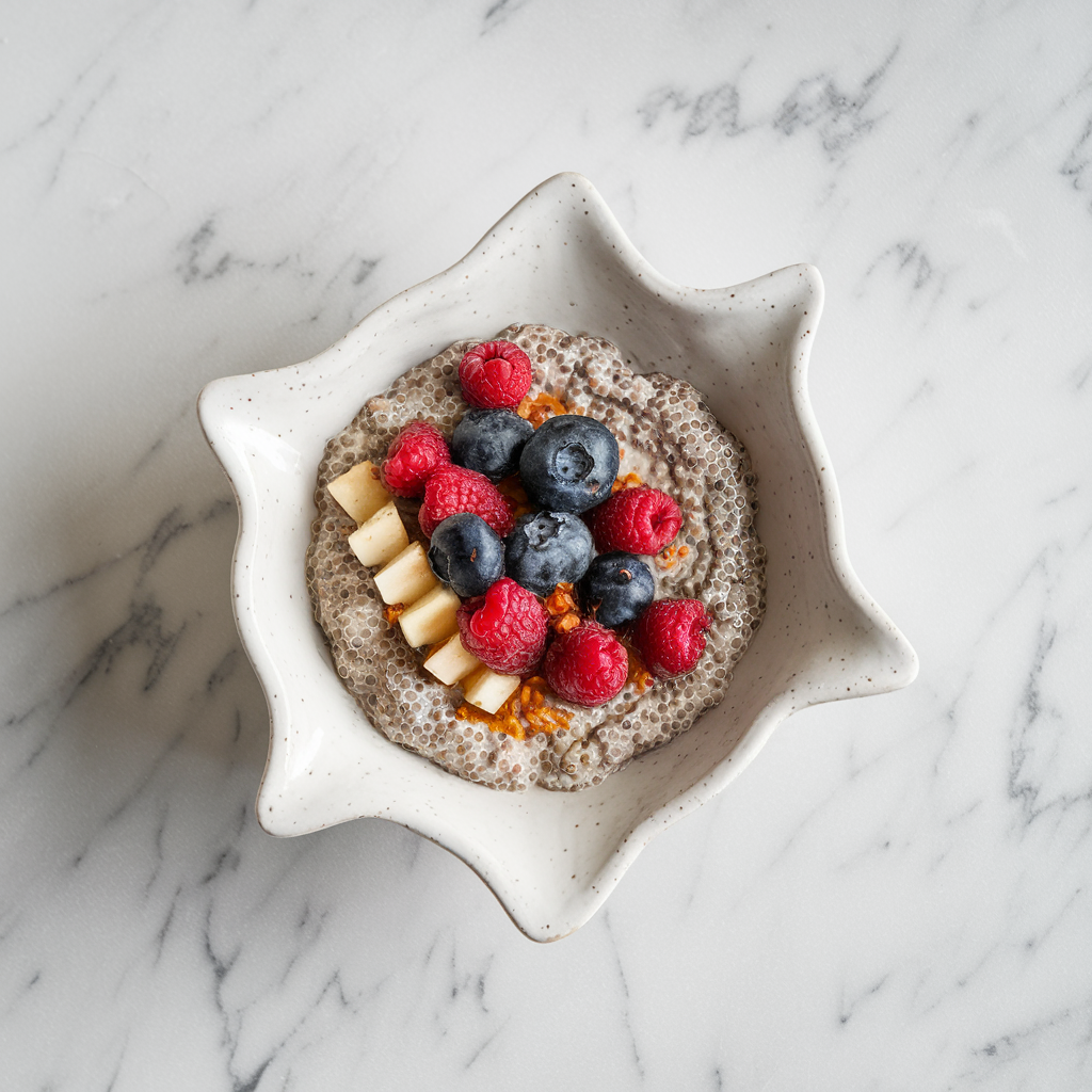 Nutty Quinoa & Chia Pudding with Spiced Berries