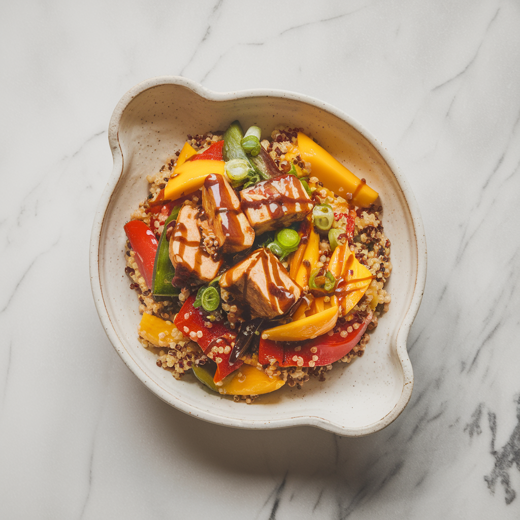 Quick & Easy Tempeh and Mango Stir-Fry with Quinoa