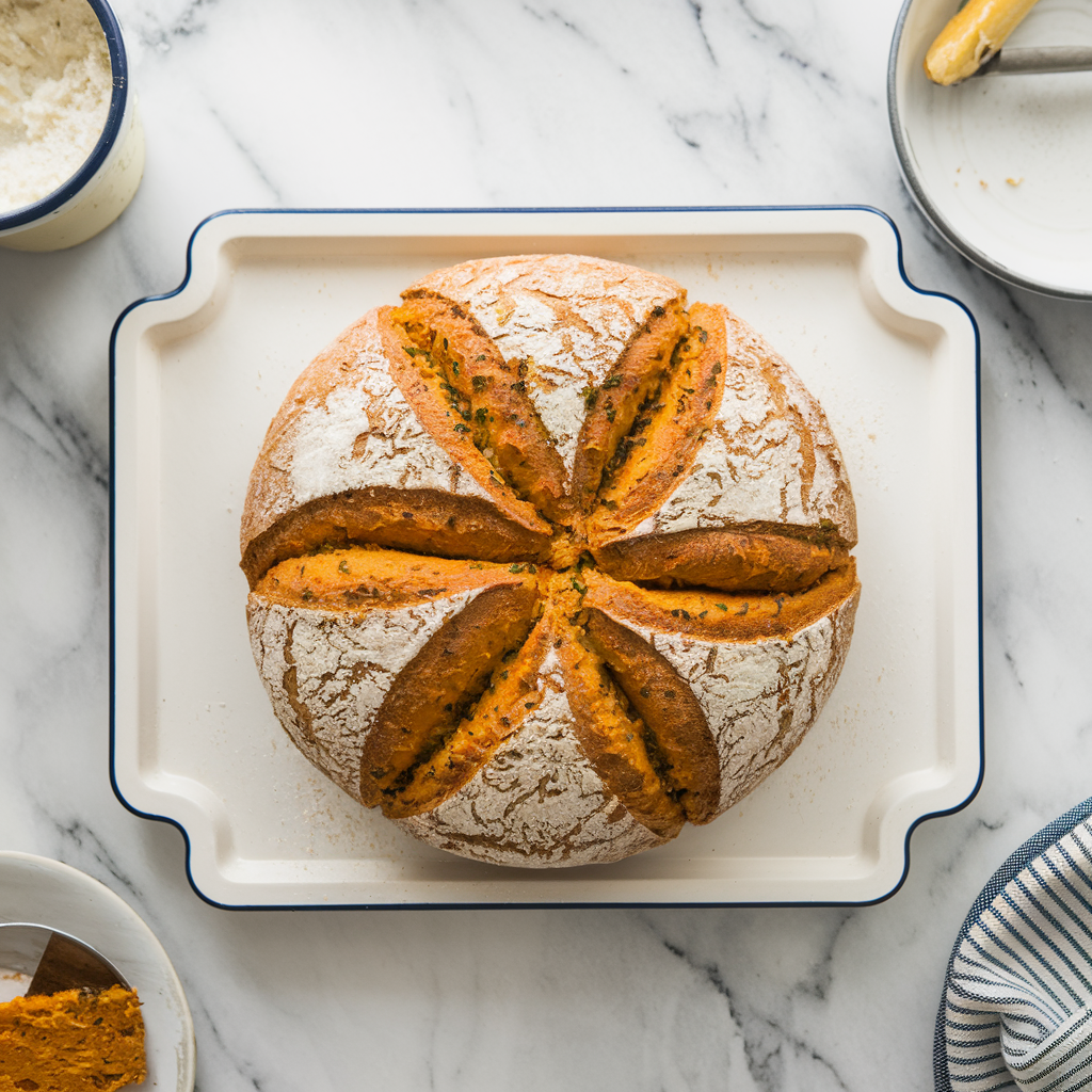 Rustic Almond Flour and Sweet Potato Herb Bread