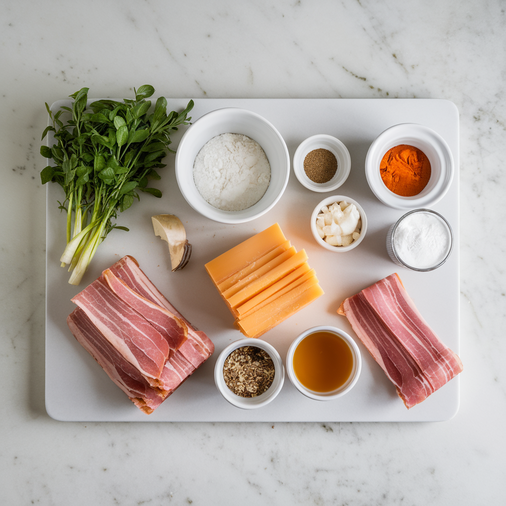 Ingredients for Savory Bacon and Smoked Gouda Swirl Bread