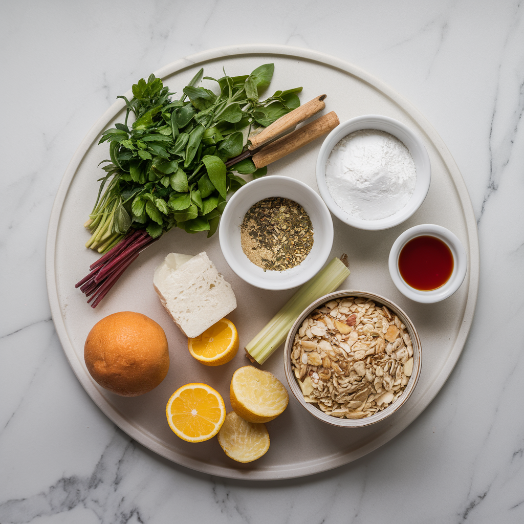 Ingredients for Savory Herb & Nut Crusted Soda Bread Rolls