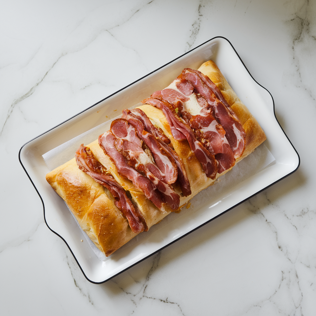 Savory Meat Lover's Stromboli Bread Roll