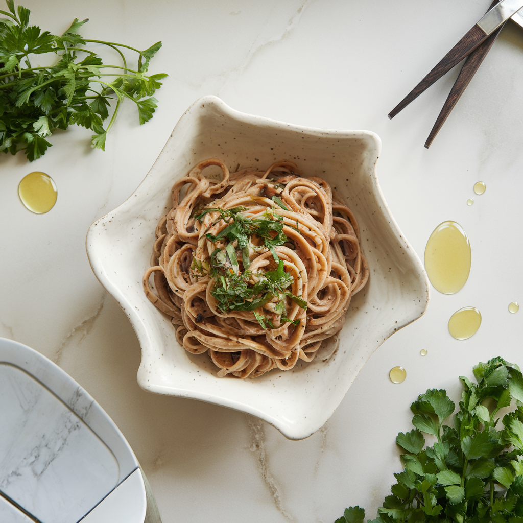 Savory Miso Eggplant with Soba Noodles: A Quick & Easy Fusion Delight