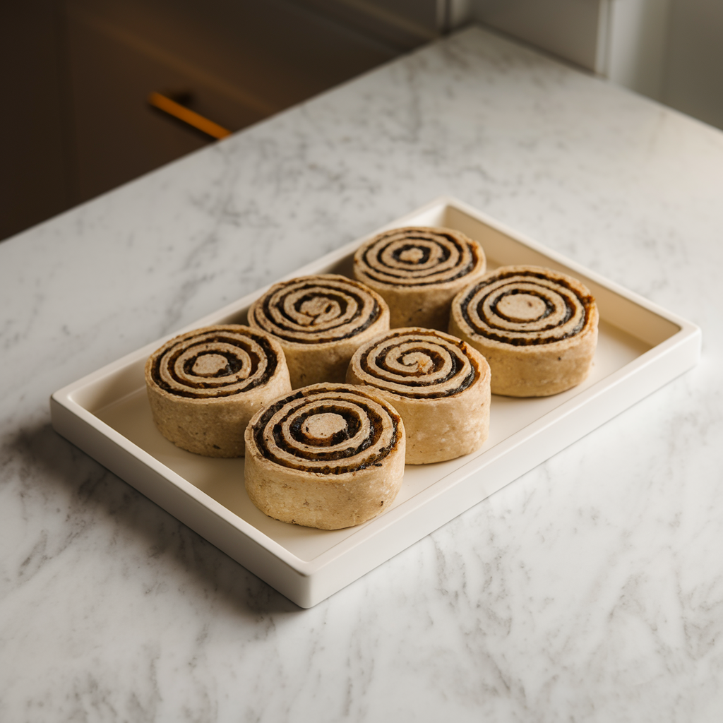 Savory Miso & Seaweed Swirl Rolls with Whole Grain Dough
