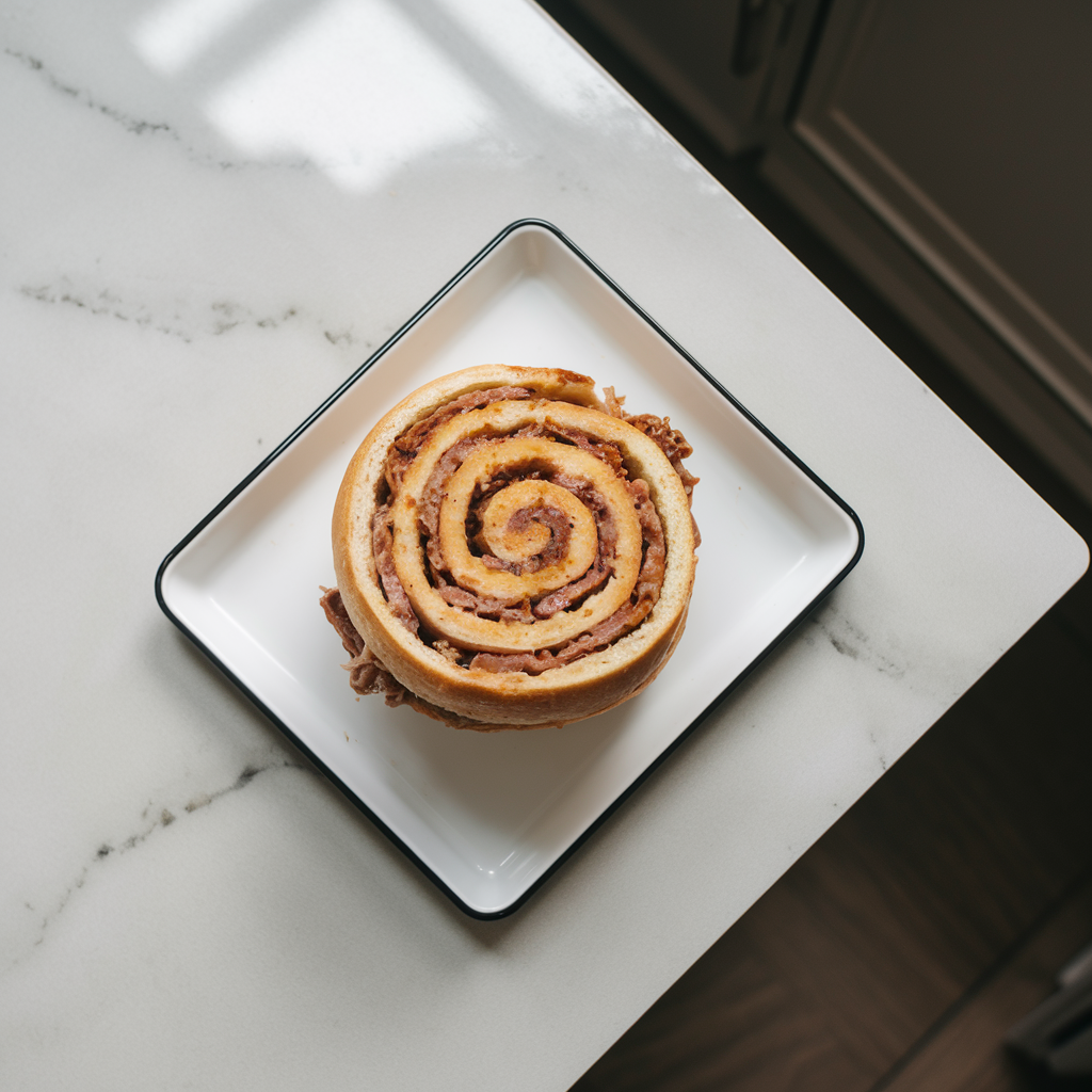 Savory Pulled Pork & Cheddar Swirl Rolls
