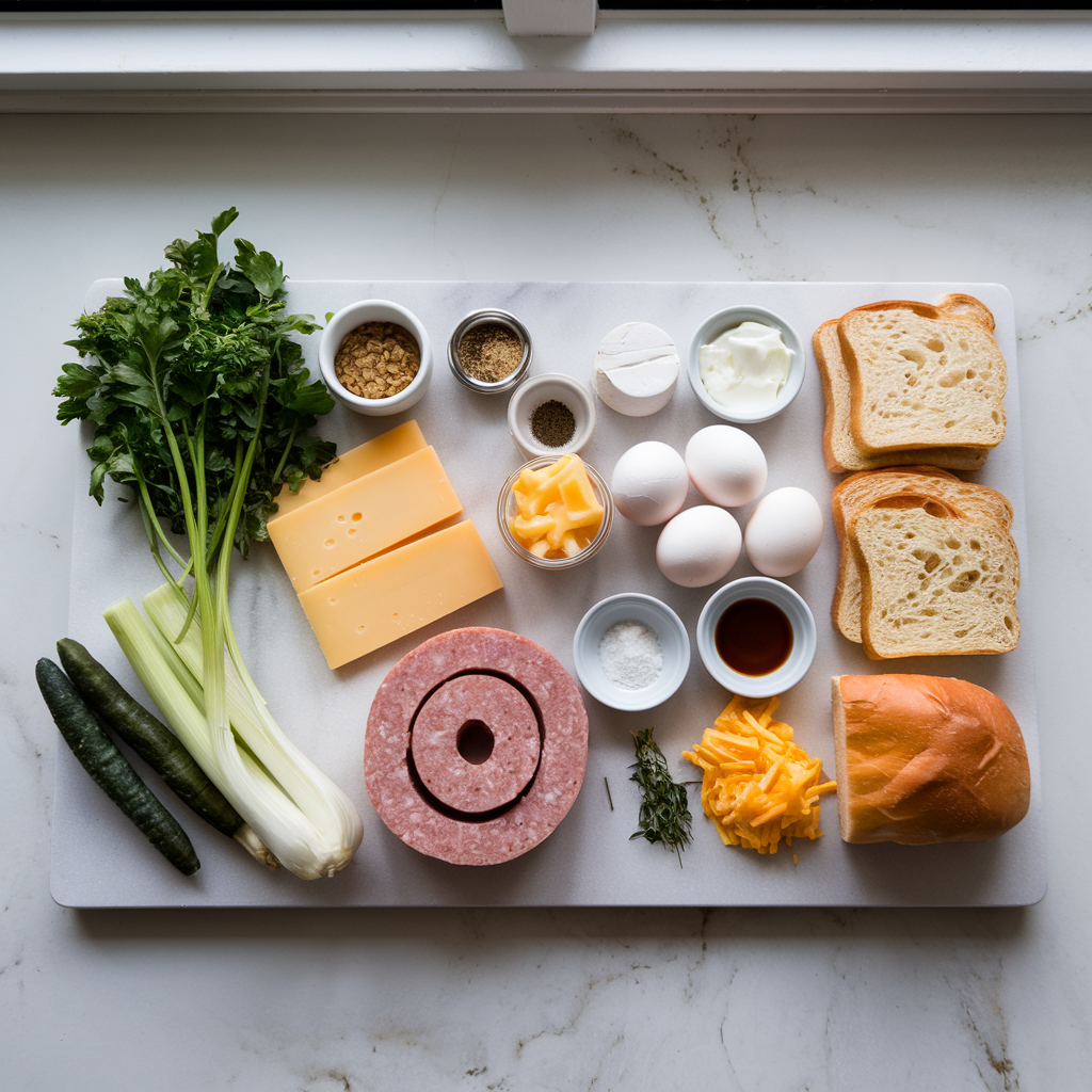 Ingredients for Savory Sausage & Cheese Breakfast Tornadoes