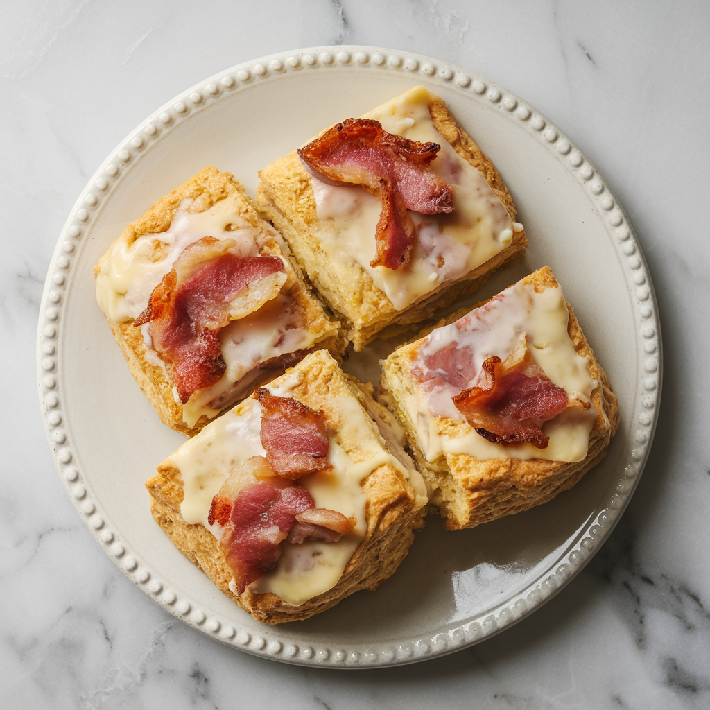 Savory Steak & Cheddar Breakfast Scones with Smoked Bacon Butter