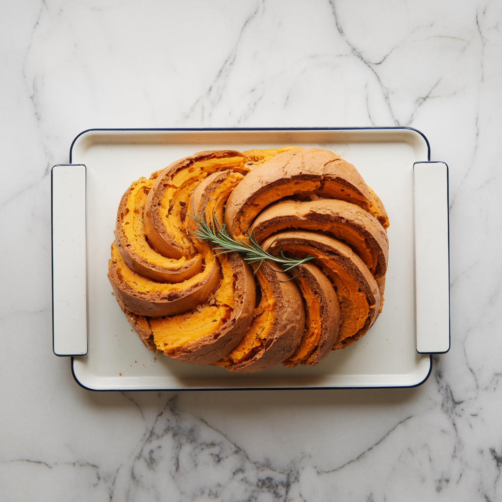 Savory Sweet Potato and Rosemary Swirl Bread