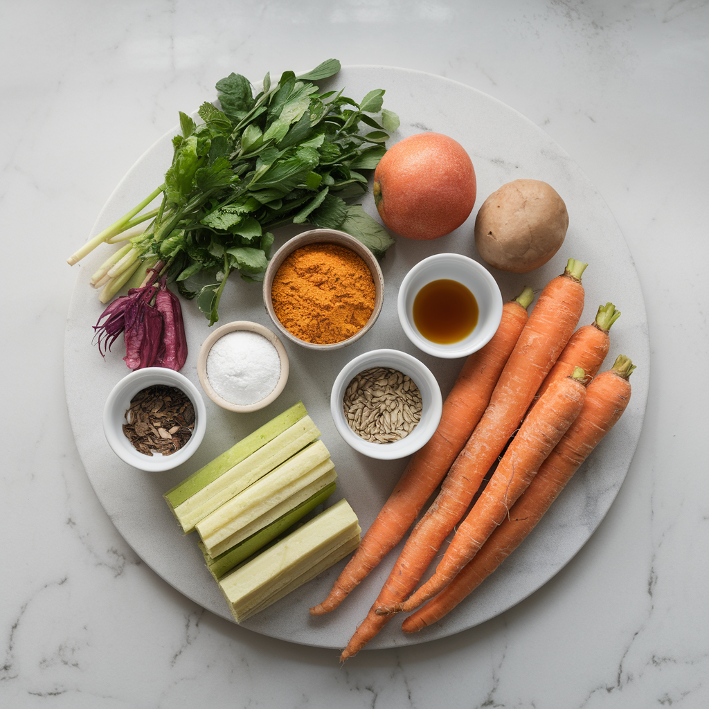 Ingredients for Savory Turmeric & Carrot Artisan Rolls with Sunflower Seeds