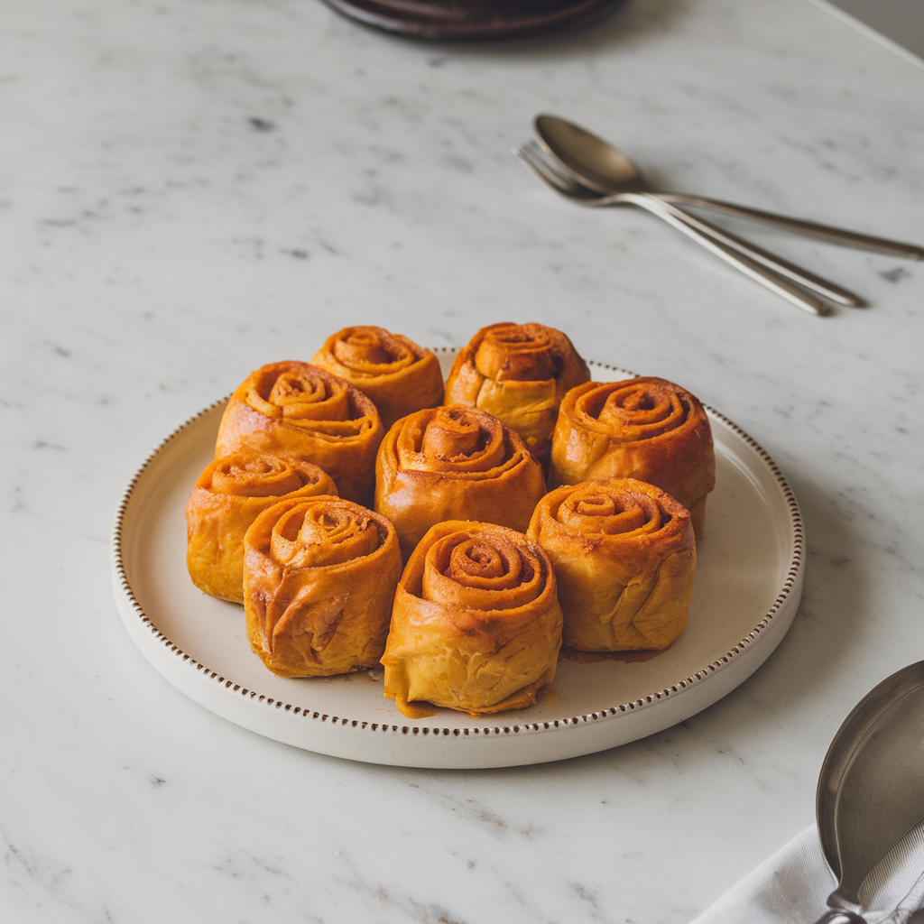 Savory Turmeric and Ginger Sweet Potato Rolls