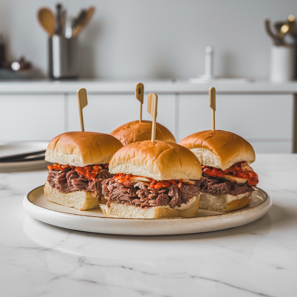 Sizzling Korean BBQ Beef Sliders with Spicy Kimchi Aioli