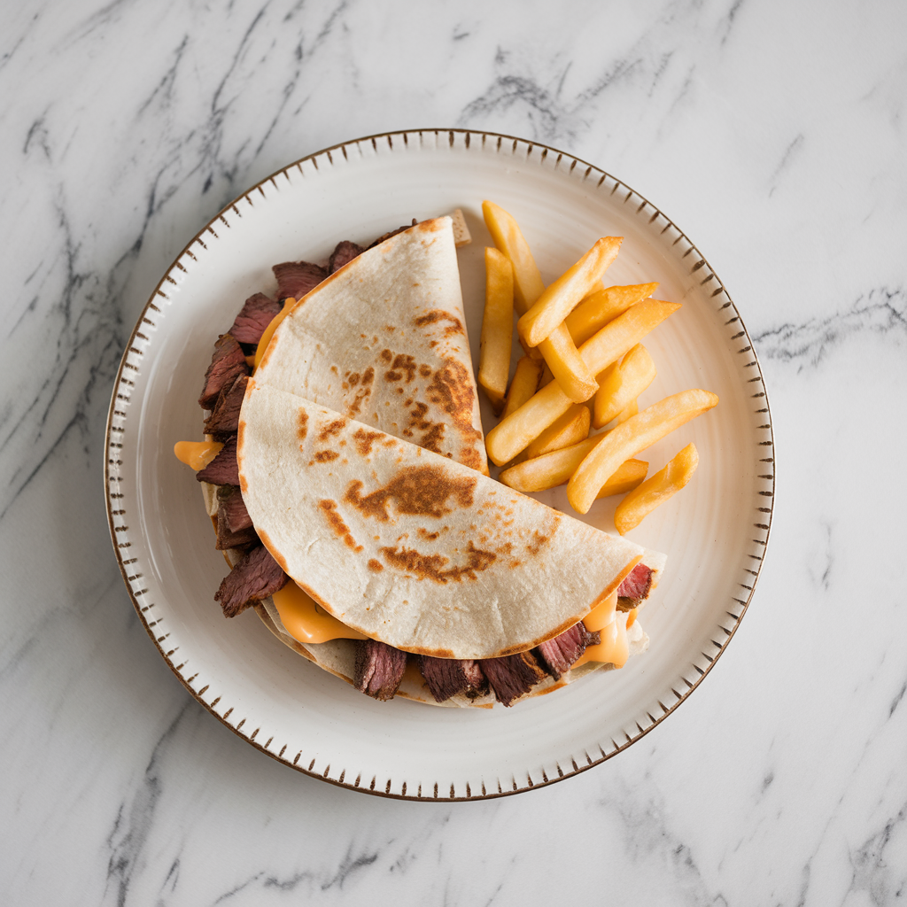Sizzling Steak and Cheese Quesadilla Smash
