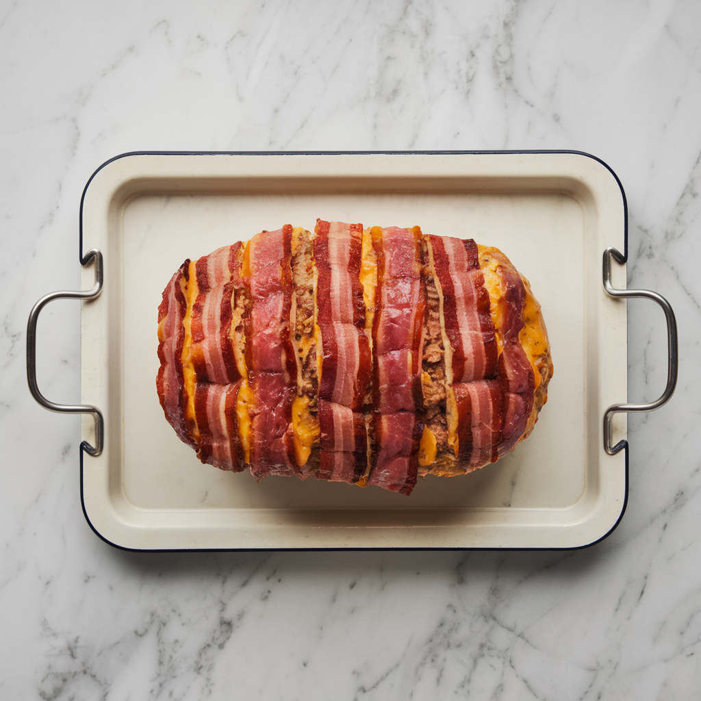 Smoky Bacon Cheeseburger Stuffed Meatloaf