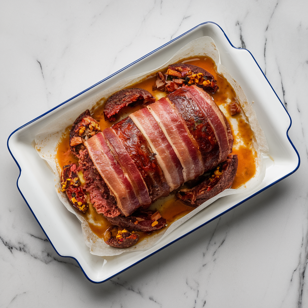 Smoky Bourbon Bacon-Wrapped Meatloaf Bombs