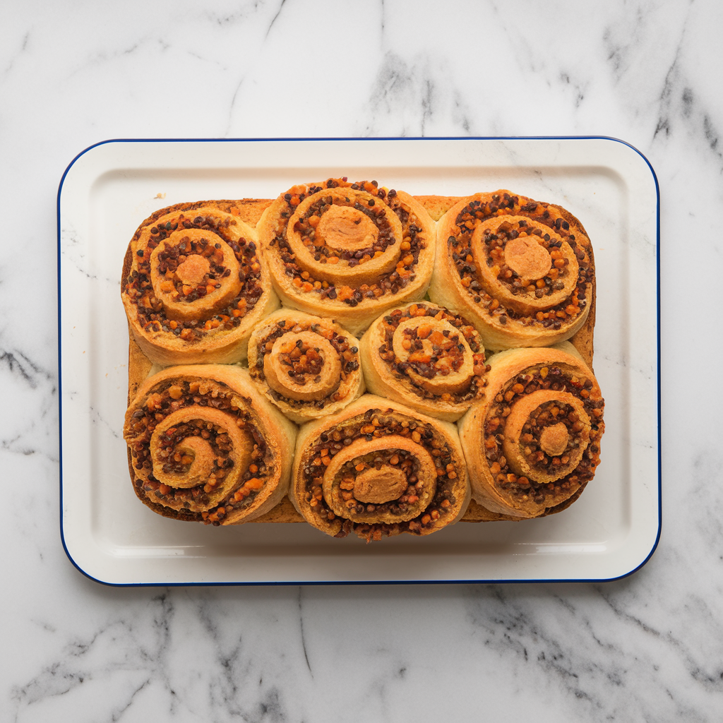 Spiced Carrot & Lentil Swirl Bread: A Savory Delight