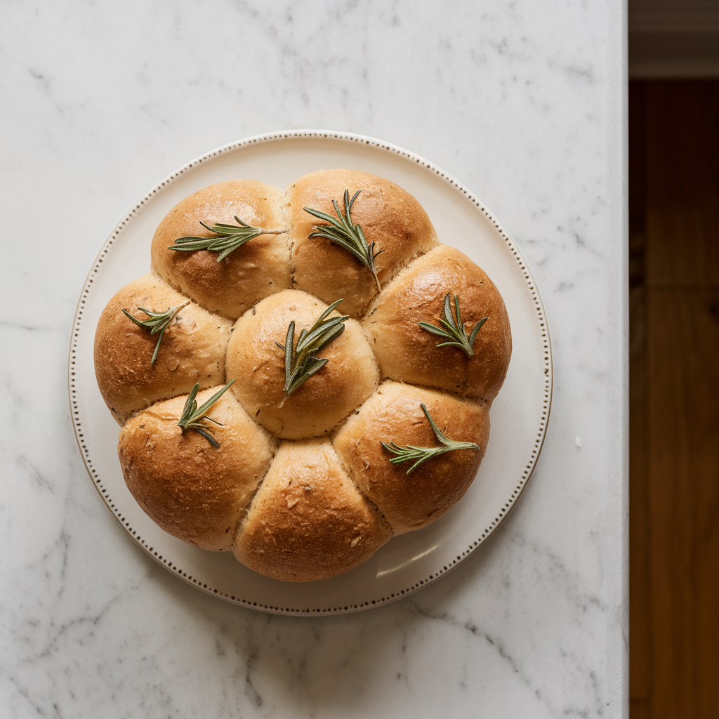 Spiced Pear and Rosemary Whole Wheat Rolls