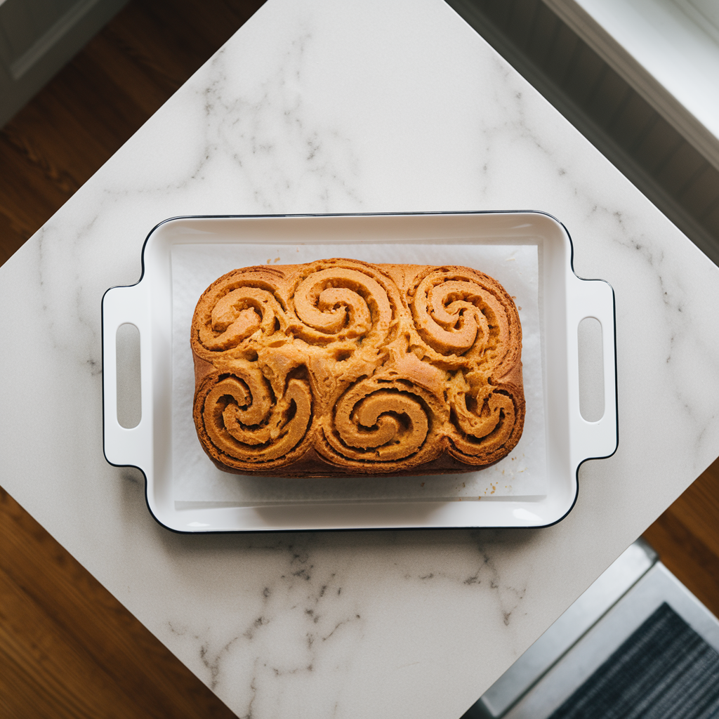 Spiced Sweet Potato & Almond Butter Swirl Bread