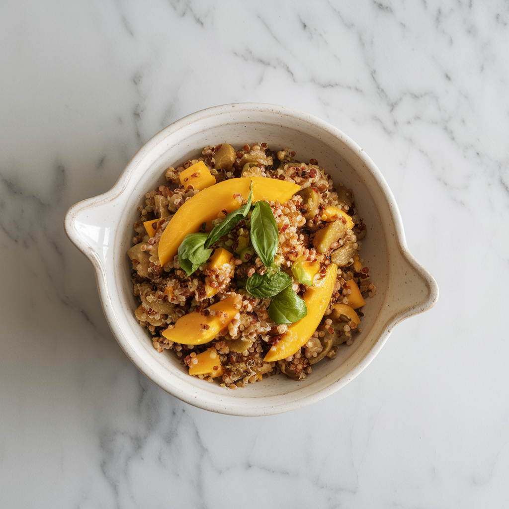 Spicy Mango & Lentil Stir-Fry with Ginger-Lime Quinoa