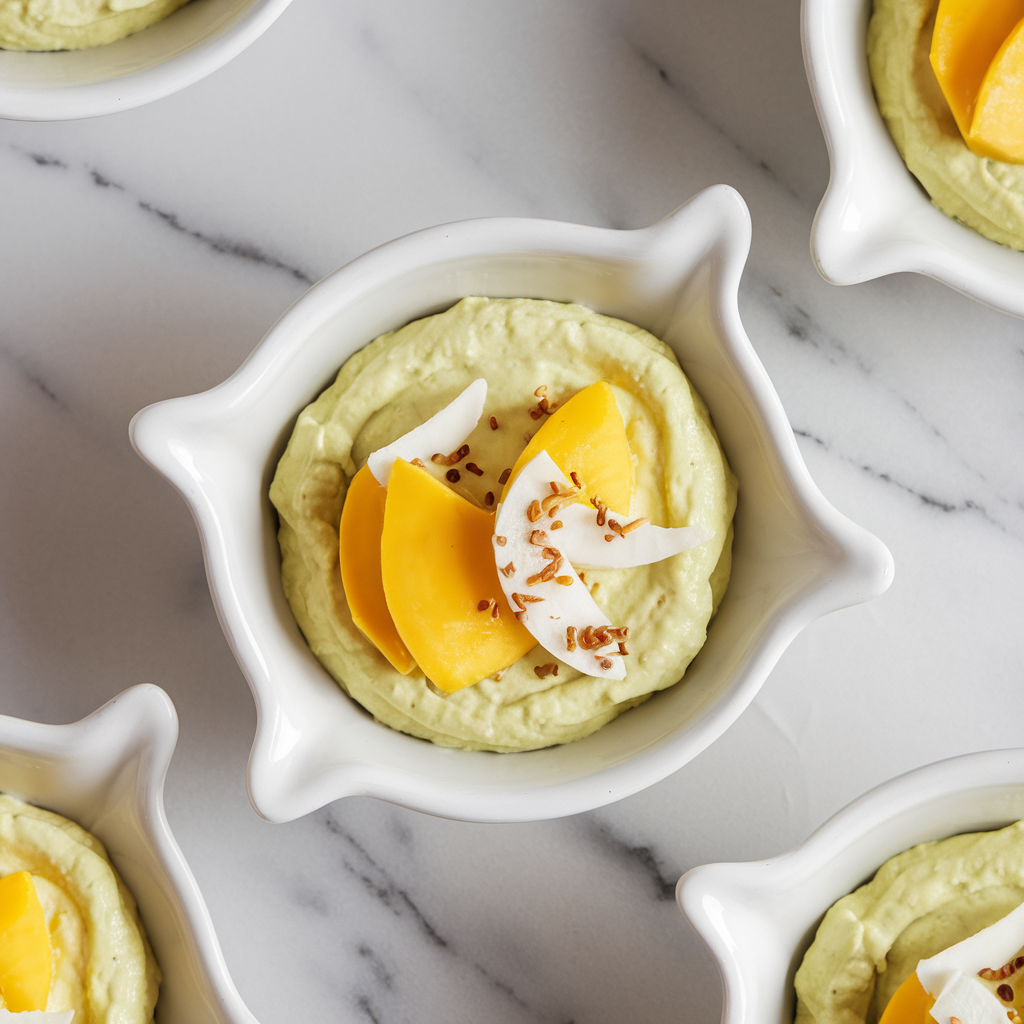 Tropical Avocado Mango Coconut Mousse