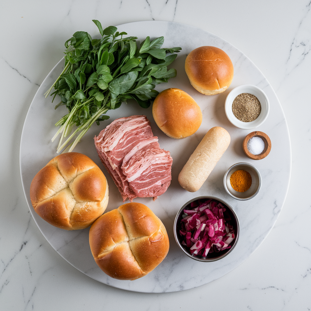 Ingredients for Ultimate BBQ Pulled Pork Stuffed Brioche Rolls