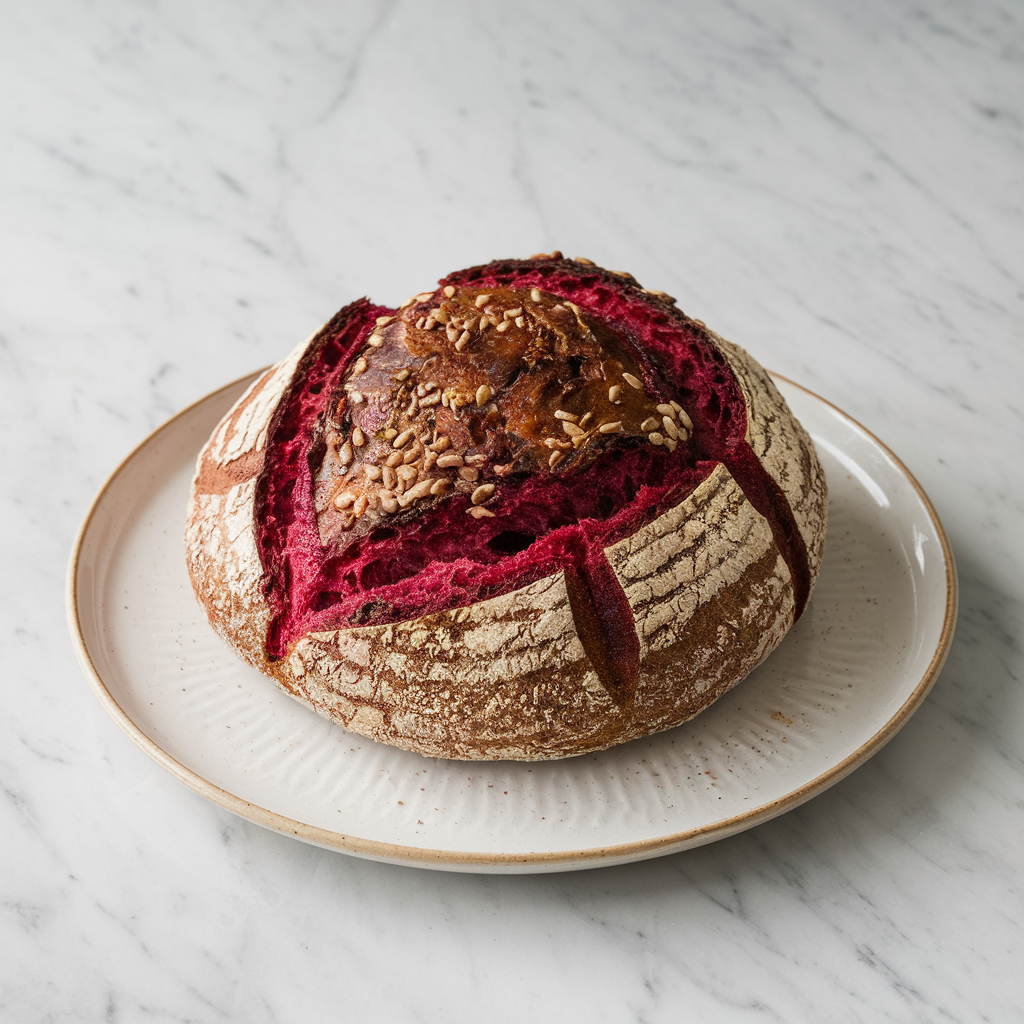 Vibrant Beetroot & Sunflower Seed Artisan Bread