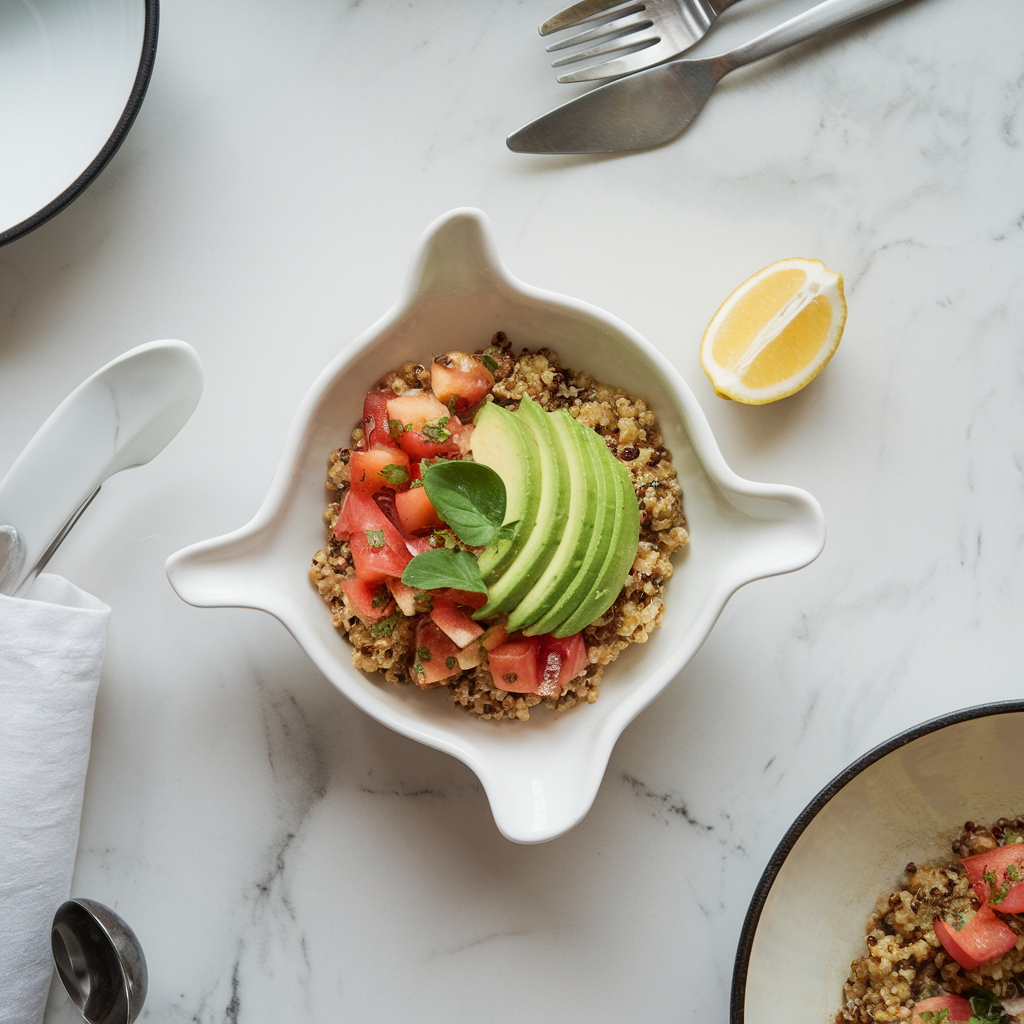Vibrant Quinoa Breakfast Skillet with Avocado and Tomato Salsa