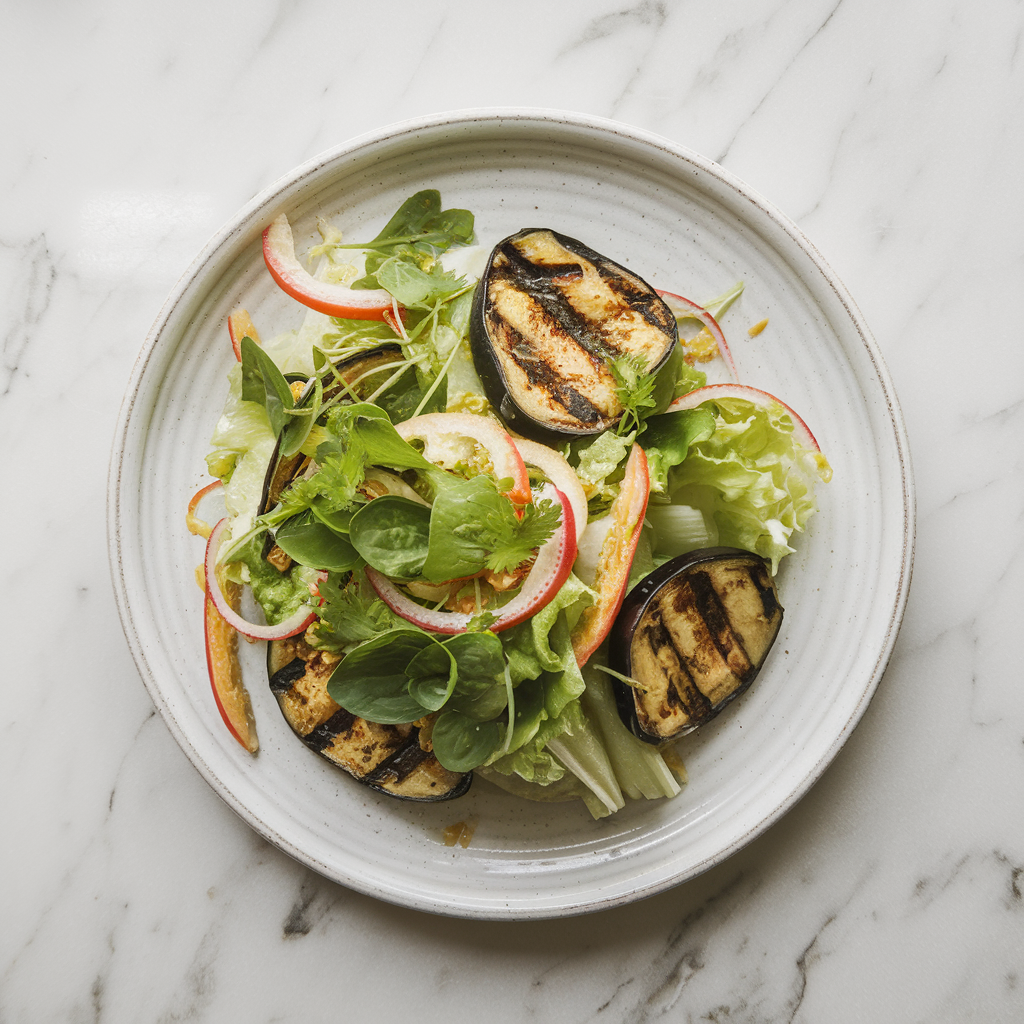Vibrant Thai-Inspired Green Papaya and Grilled Eggplant Salad