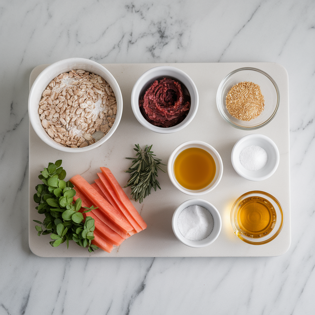 Ingredients for Wholesome Buckwheat & Olive Tapenade Swirl Bread