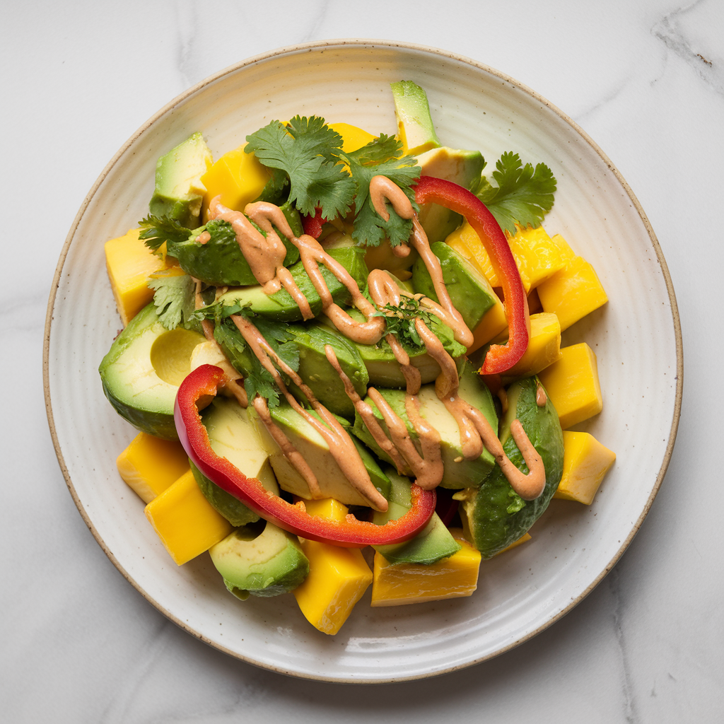 Zesty Avocado and Mango Lettuce Wraps with Spicy Peanut Sauce