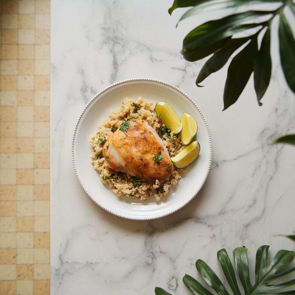 Zesty Mango-Lime Chicken with Coconut Quinoa
